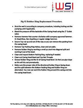 Figure 92 Rubber Ring Replacement Procedure