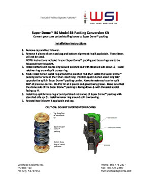 Super Dome BS Model SB Conversion Instructions