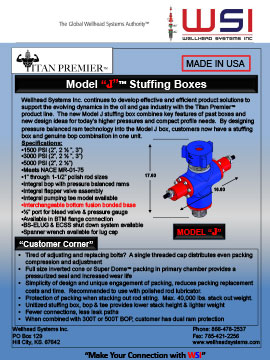 Model J Stuffing Box A