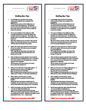 WSI Stuffing Box Tips
